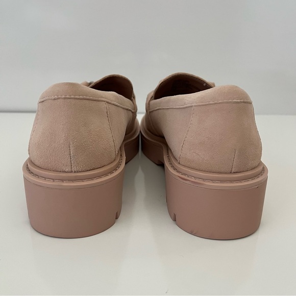 NORDSTROM Trinity Lug Sole Leather Loafer In Pink Peach NEW - Picture 10 of 13